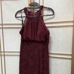 Elegant Burgundy Kids Dress